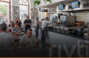 Ecossistema de vendas no restaurante com integração entre pedidos, caixa e operação