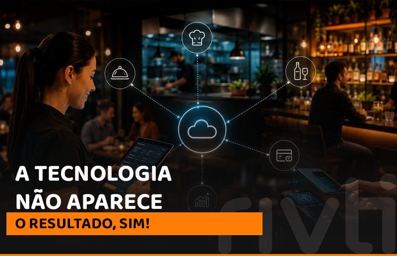 Bar ou restaurante utilizando tecnologia integrada para agilizar o atendimento, organizar a operação e melhorar os resultados.