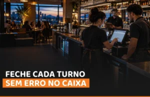 BLOG 2 - Equipe de bar realiza a troca de turno e confere o fechamento no sistema PDV